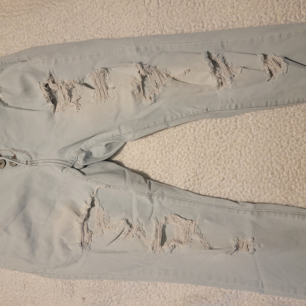 Light Blue Distressed Jeans